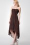 Robe demoiselle d'honneur nature facile d'empire a-ligne haut bas - photo 2