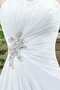 Robe de mariée facile avec fronce avec perle au bord de la mer manche nulle - photo 2
