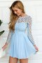 Robe de graduation courte naturel col u profond de princesse fermeutre eclair - photo 1