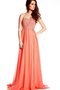 Robe de bal elégant de col en cœur en chiffon avec perle cordon - photo 1