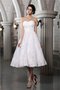 Robe de mariée bref col en forme de cœur avec zip decoration en fleur de princesse - photo 1