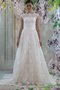 Robe de mariée plissé humble ceinture en dentelle ligne a - photo 1