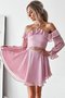 Robe de cocktail de princesse a-ligne incroyable avec manche longue bref - photo 1