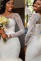 Robe de mariée avec zip haute qualité en tulle encolure ronde de traîne courte - photo 1
