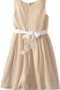 Robe de cortège enfant plissage avec fleurs a-ligne col u profond - photo 2