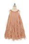 Robe de cortège enfant naturel en tulle de lotus avec perle col u profond - photo 2