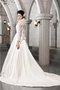 Robe de mariée longue avec perle en satin de tour de ceinture empire de princesse - photo 2