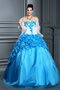 Robe de quinceanera longue avec sans manches jusqu'au sol de lotus de mode de bal - photo 1