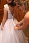 Robe de mariée decoration en fleur avec sans manches col u profond captivant naturel - photo 2