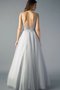 Robe de bal naturel jusqu'au sol textile en tulle col en bateau ligne a - photo 2