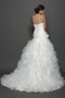Robe de mariée naturel de mode de bal en organza de bustier avec fleurs - photo 2