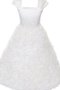 Robe de cortège enfant plissage en satin fermeutre eclair a-ligne encolure en carré - photo 1