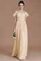 Robe demoiselle d'honneur manche nulle fermeutre eclair de princesse a-ligne ruché - photo 12