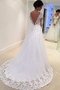 Robe de mariée naturel avec manche longue cordon textile en tulle de mode de bal - photo 2