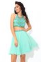 Robe de graduation bref en chiffon de princesse avec sans manches 2 pice - photo 1