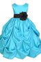 Robe de cortège enfant textile taffetas de lotus avec zip avec fleurs ligne a - photo 1