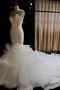 Robe de mariée distinguee intemporel avec chiffon decoration en fleur de traîne courte - photo 1
