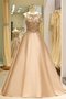 Robe de soirée avec perle fantastique en satin de traîne courte avec zip - photo 1