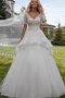 Robe de mariée charmeuse v encolure de mode de bal dans l'eglise avec gaze - photo 1
