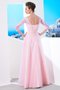 Robe de bal naturel avec lacets col en bateau en tulle a-ligne - photo 2