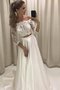 Robe de mariée glamour de princesse de traîne courte avec décoration dentelle naturel - photo 1