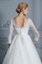 Robe de mariée de mode de bal avec manche 3/4 de traîne moyenne v encolure incroyable - photo 8