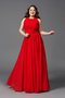 Robe de bal manche nulle de princesse avec chiffon fermeutre eclair col ras du cou - photo 5