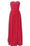 Robe demoiselle d'honneur naturel ruché longueur au ras du sol ligne a avec chiffon - photo 2