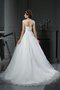 Robe de mariée longue avec perle manche nulle en organza appliques - photo 2