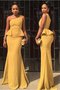 Robe de soirée sexy avec sans manches de sirène magnifique d'épaule asymétrique - photo 1
