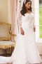 Robe de mariée facile distinguee v encolure de traîne moyenne avec décoration dentelle - photo 1