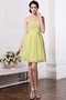 Robe demoiselle d'honneur bref plissage avec fronce fermeutre eclair en chiffon - photo 8