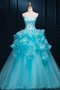 Robe de quinceanera pailleté avec perle cordon col en forme de cœur appliques - photo 1