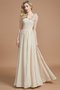 Robe demoiselle d'honneur plein de charme de princesse manche nulle en chiffon ligne a - photo 5