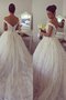 Robe de mariée naturel manche nulle de mode de bal epaule nue avec décoration dentelle - photo 1