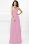 Robe demoiselle d'honneur plissage longue en chiffon a-ligne de princesse - photo 25