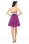 Robe de cocktail de princesse de col en cœur en chiffon ligne a manche nulle - photo 2