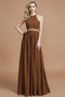Robe demoiselle d'honneur ruché de princesse jusqu'au sol avec sans manches avec chiffon - photo 9