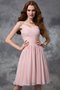 Robe demoiselle d'honneur naturel de princesse ruché avec zip avec chiffon - photo 22