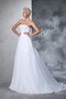 Robe de mariée de traîne moyenne de bustier avec lacets de mode de bal appliques - photo 5