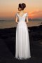 Robe de mariée longue avec perle a-ligne en plage de tour de ceinture empire - photo 2