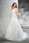 Robe de mariée naturel longue de traîne moyenne en satin avec zip - photo 6