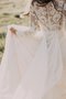 Robe de mariée avec chiffon belle de col en v ligne a decoration en fleur - photo 4