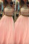 Robe de soirée de dos nu de princesse avec perle a-ligne 2 pice - photo 1