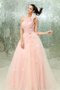 Robe de quinceanera en tulle de mode de bal ligne a d'épaule asymétrique avec fleurs - photo 1