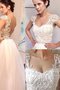 Robe de mariée naturel ligne a de princesse avec sans manches col en forme de cœur - photo 1