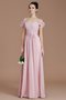 Robe demoiselle d'honneur manche nulle fermeutre eclair de princesse a-ligne ruché - photo 2
