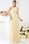 Robe demoiselle d'honneur longue avec fronce de princesse ligne a avec chiffon - photo 6