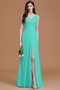 Robe demoiselle d'honneur avec chiffon de col en v de princesse ligne a ruché - photo 21