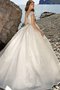 Robe de mariée longue vintage en plage avec manche épeules enveloppants ruché - photo 2